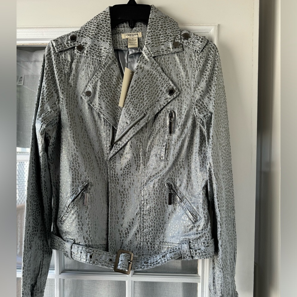 Vertigo Paris Animal Print Biker Jacket